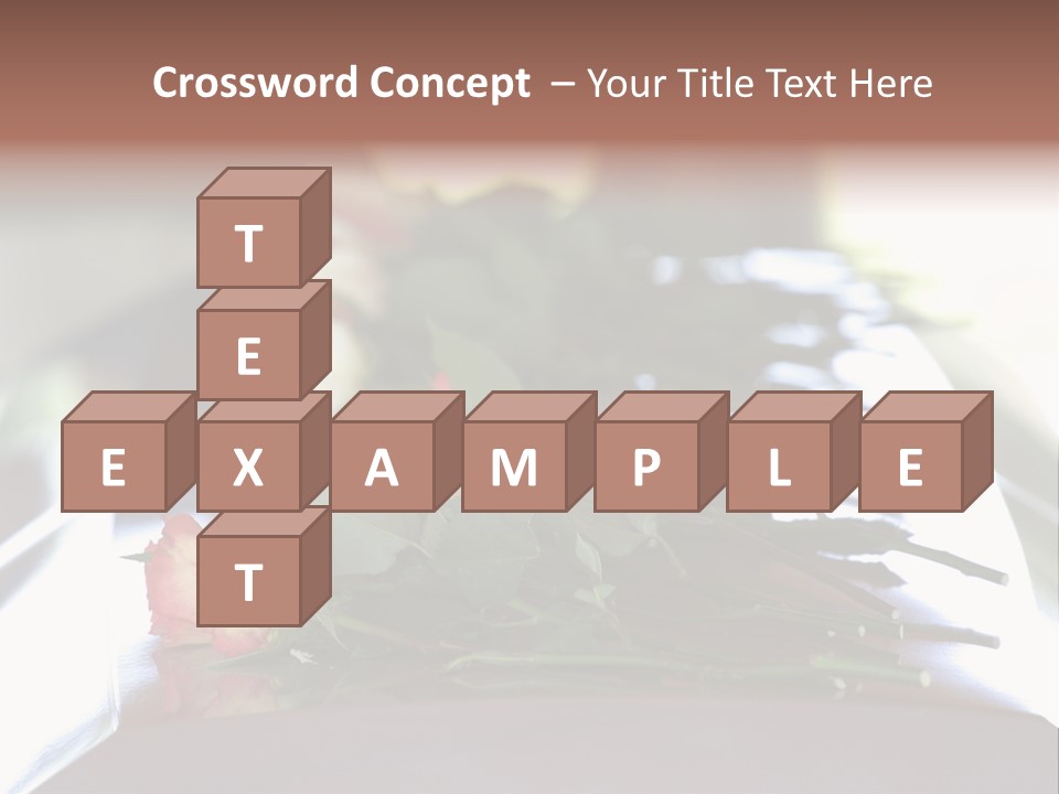 Roses On Casket PowerPoint Template