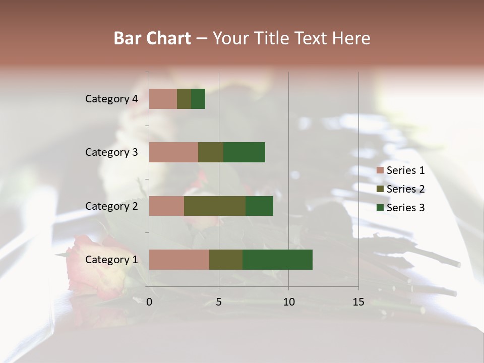 Roses On Casket PowerPoint Template