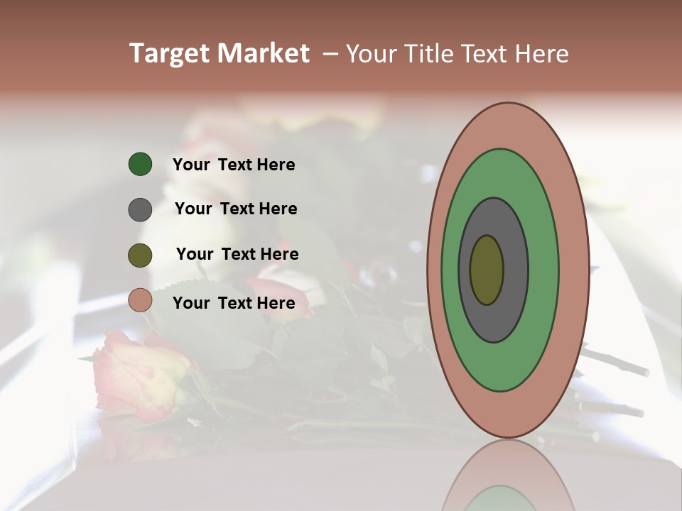 Roses On Casket PowerPoint Template