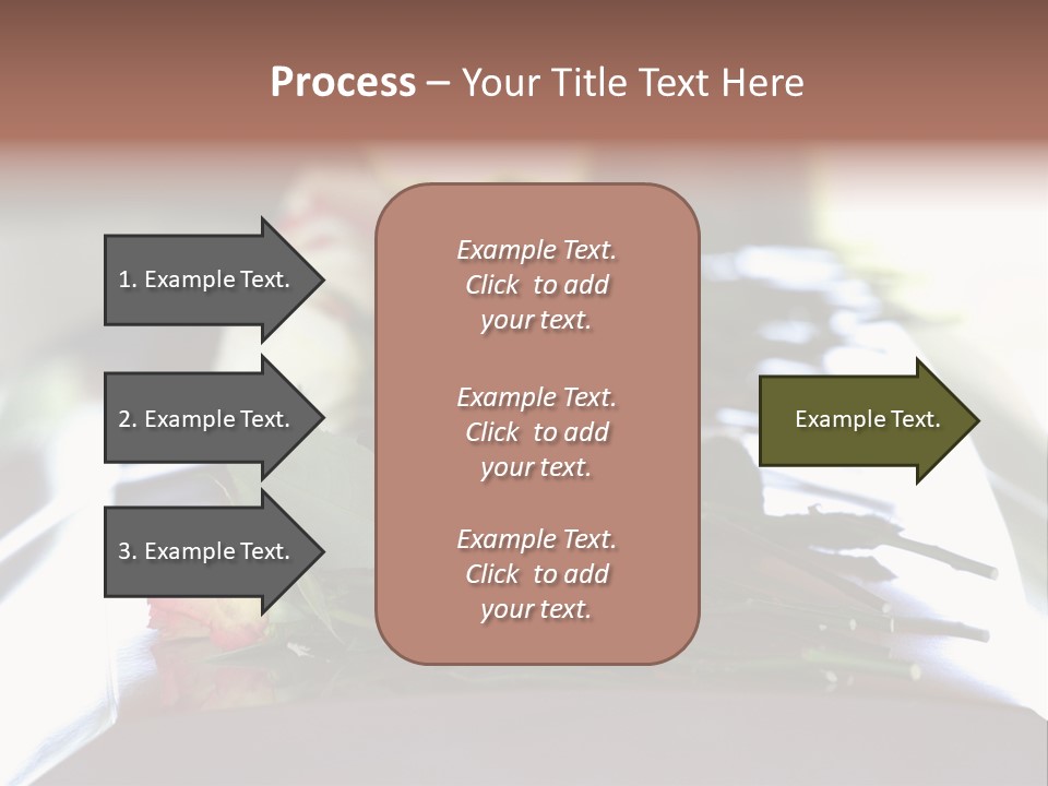 Roses On Casket PowerPoint Template