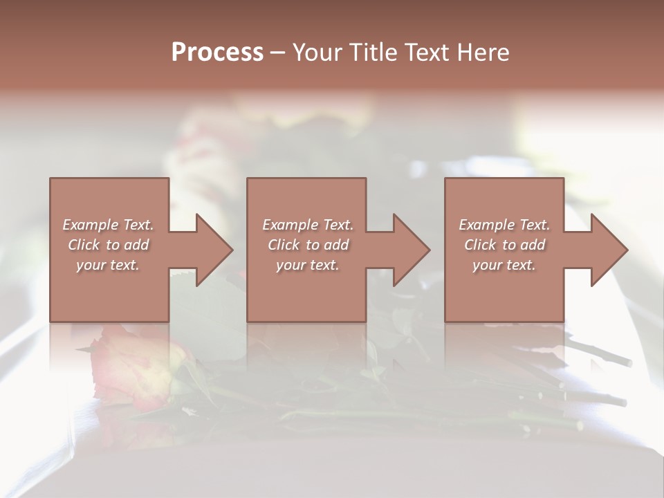 Roses On Casket PowerPoint Template