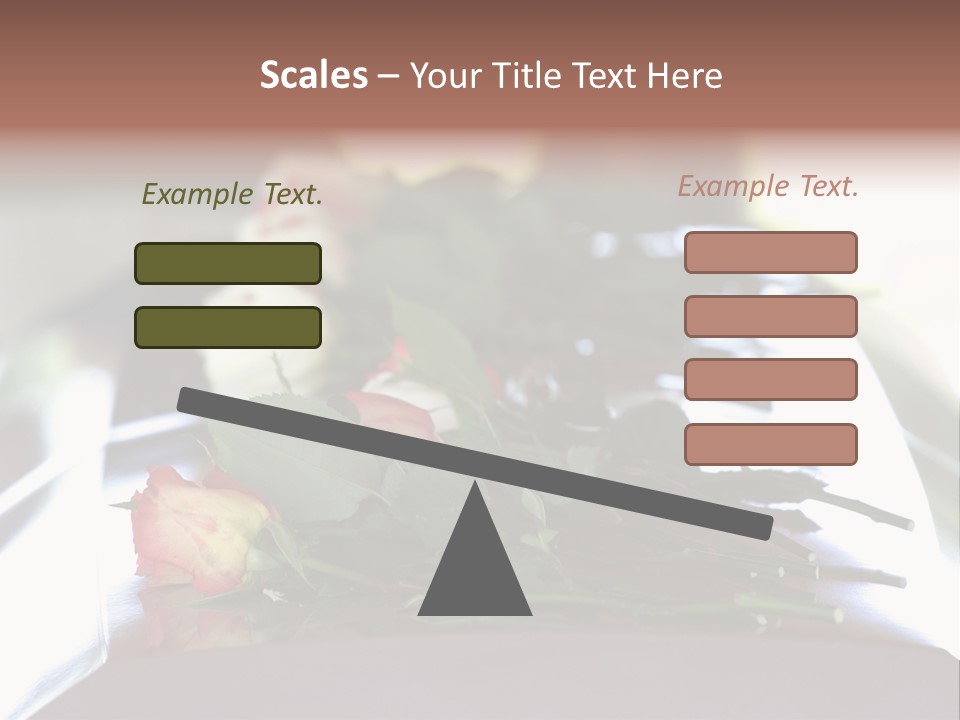 Roses On Casket PowerPoint Template
