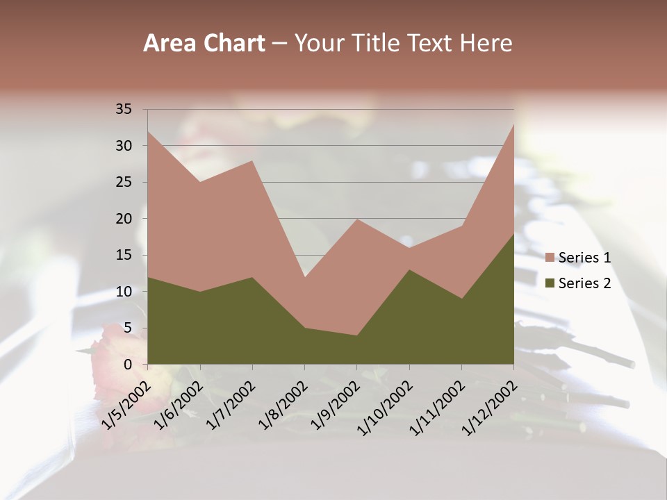 Roses On Casket PowerPoint Template