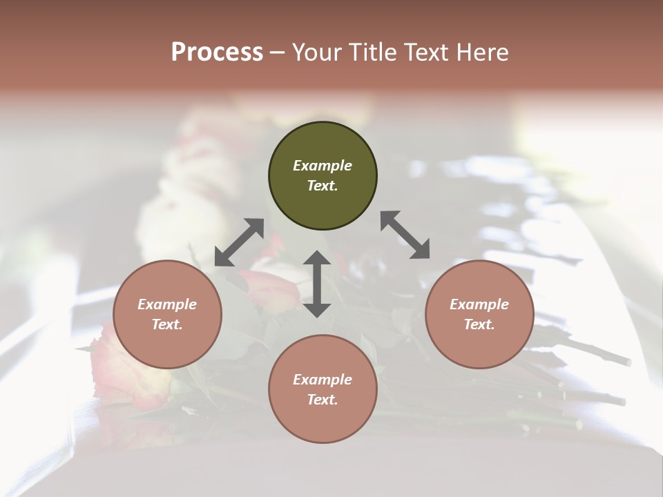 Roses On Casket PowerPoint Template