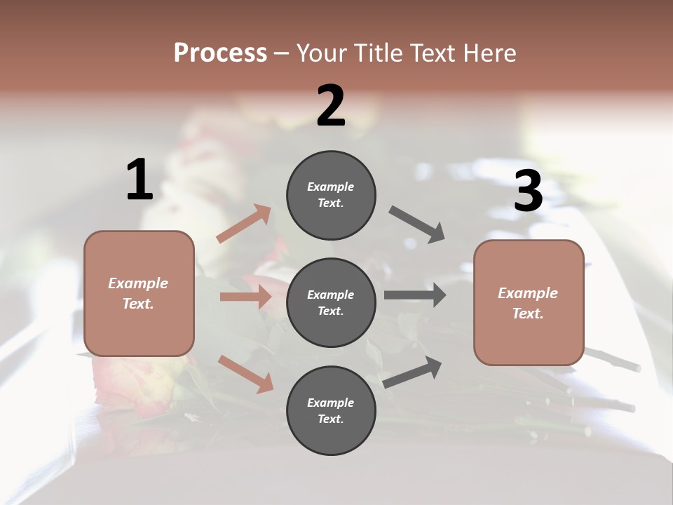 Roses On Casket PowerPoint Template