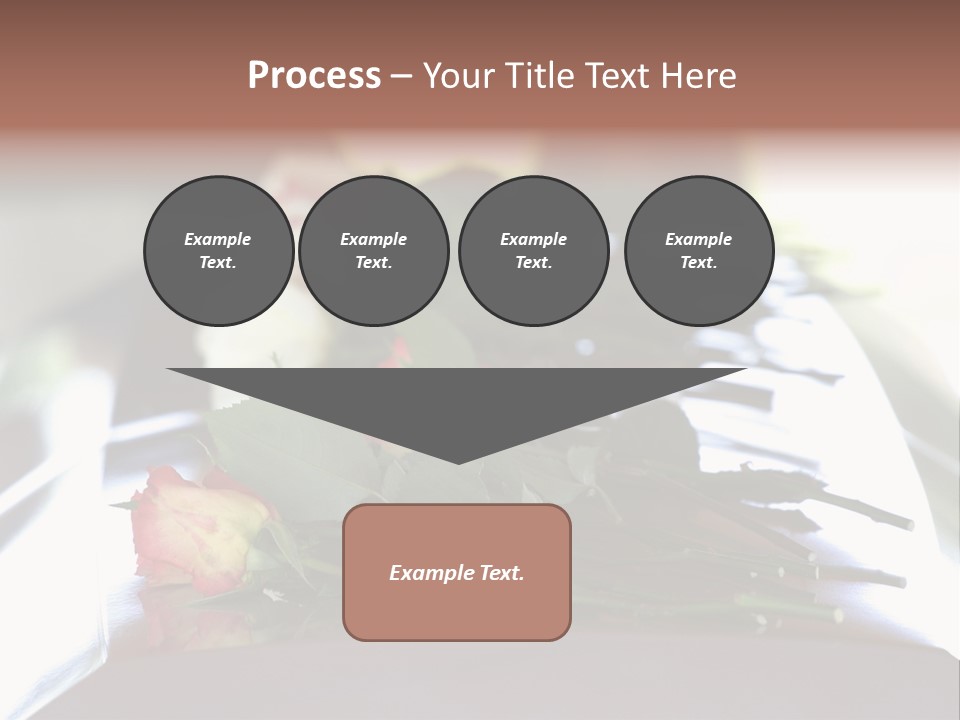 Roses On Casket PowerPoint Template