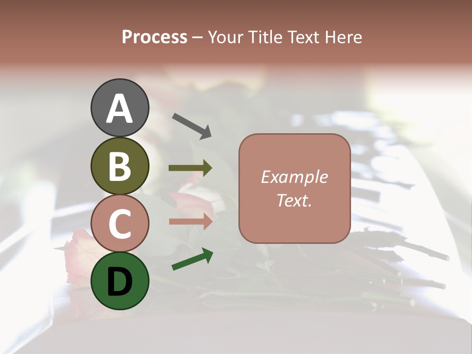 Roses On Casket PowerPoint Template