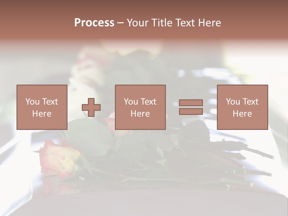 Roses On Casket PowerPoint Template