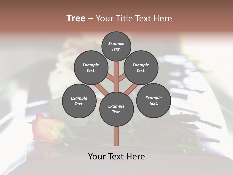 Roses On Casket PowerPoint Template