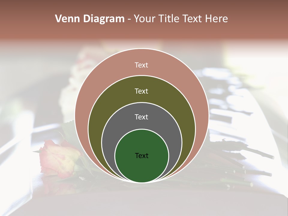 Roses On Casket PowerPoint Template