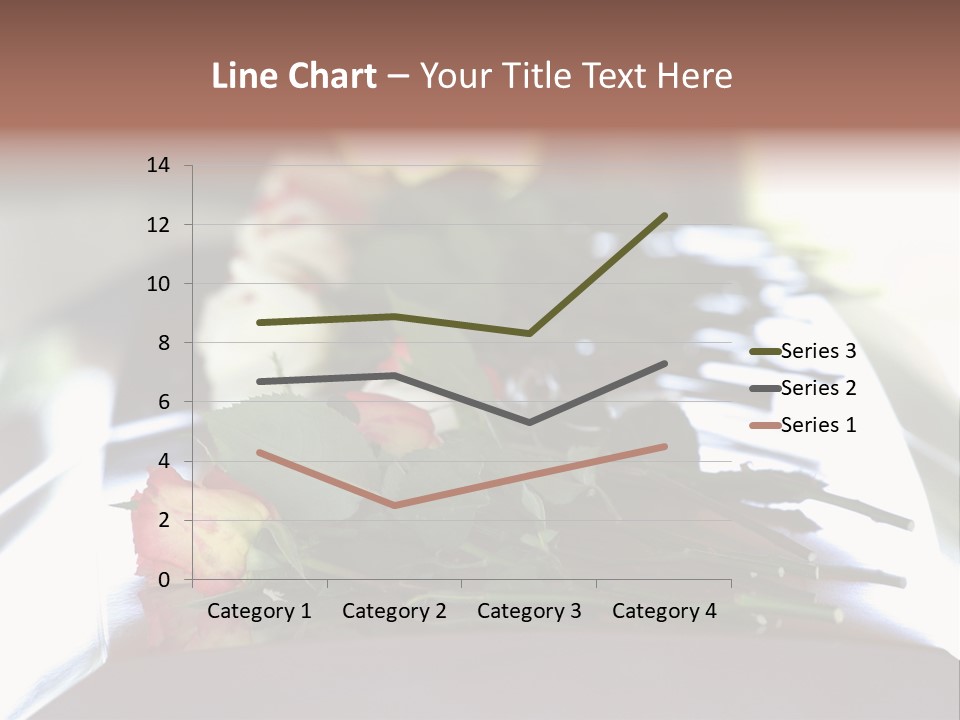 Roses On Casket PowerPoint Template