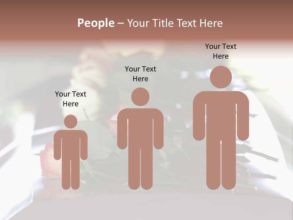 Roses On Casket PowerPoint Template