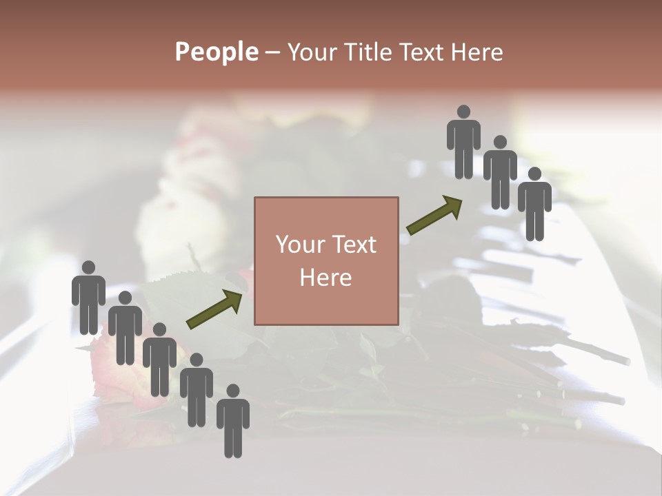 Roses On Casket PowerPoint Template