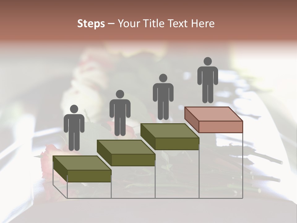 Roses On Casket PowerPoint Template