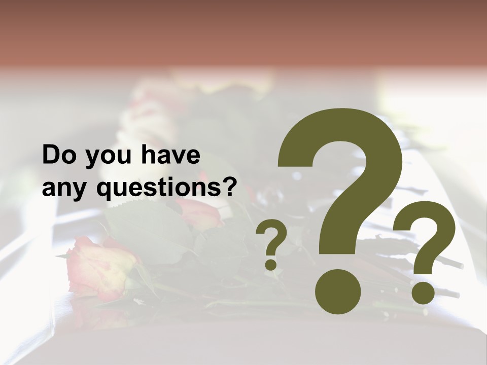 Roses On Casket PowerPoint Template