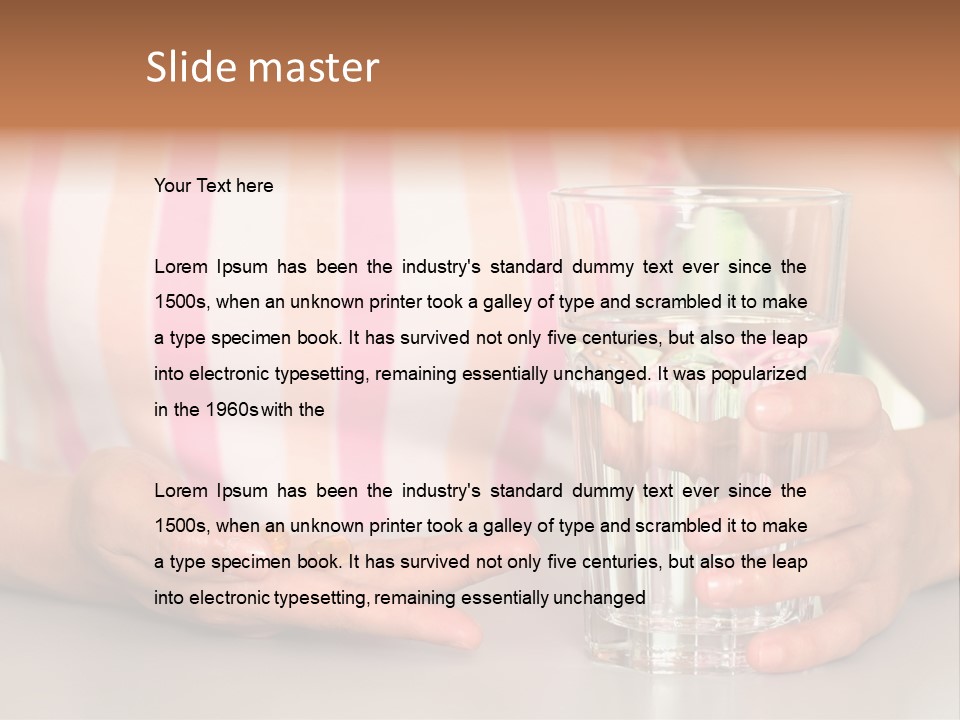 A Woman Taking Vitamin PowerPoint Template