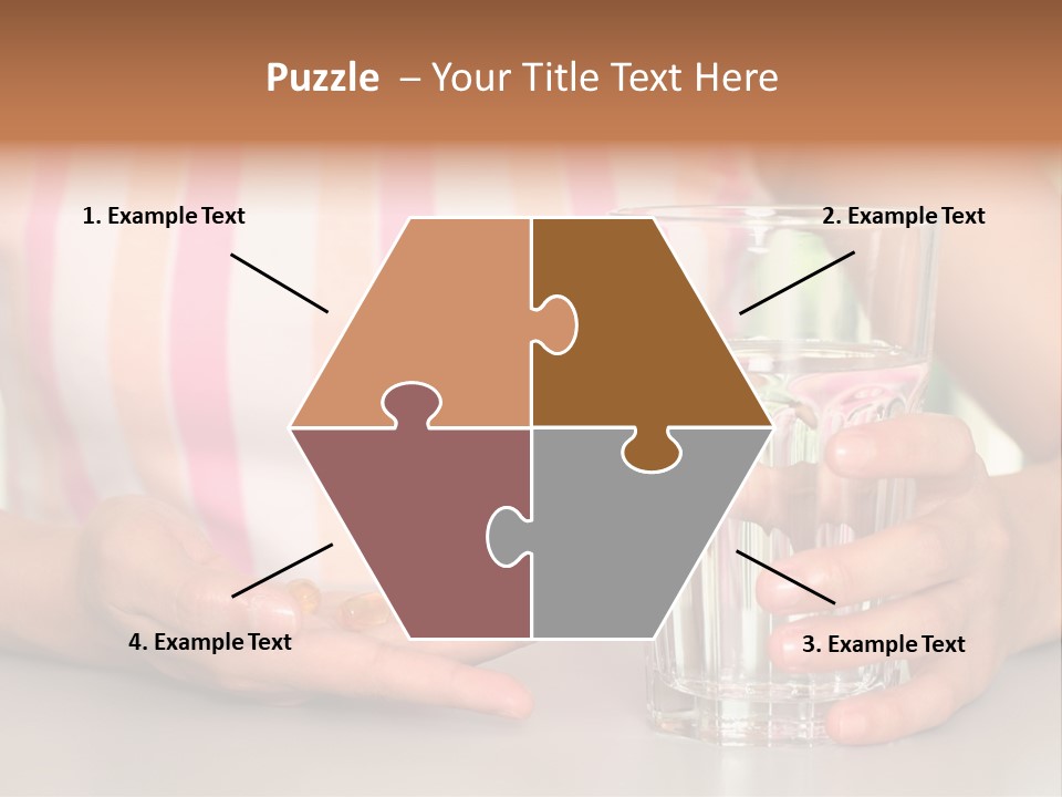 A Woman Taking Vitamin PowerPoint Template