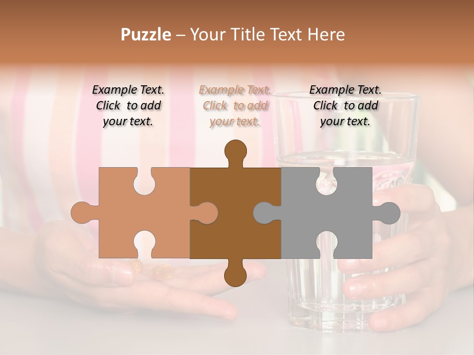 A Woman Taking Vitamin PowerPoint Template