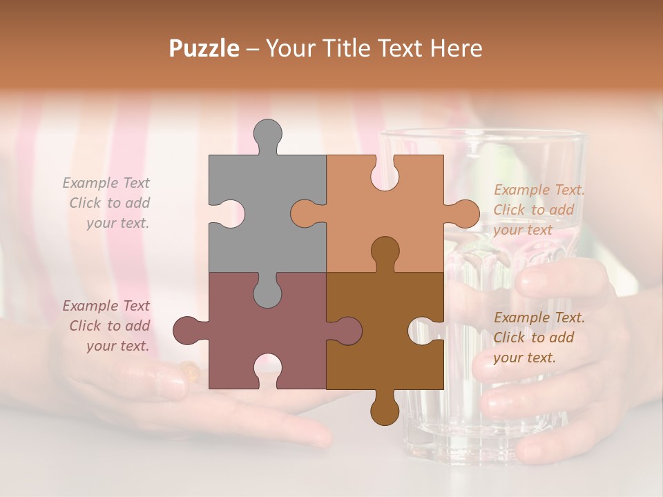 A Woman Taking Vitamin PowerPoint Template