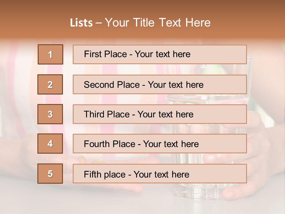 A Woman Taking Vitamin PowerPoint Template