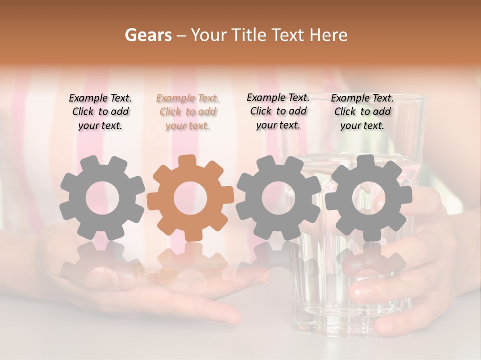 A Woman Taking Vitamin PowerPoint Template