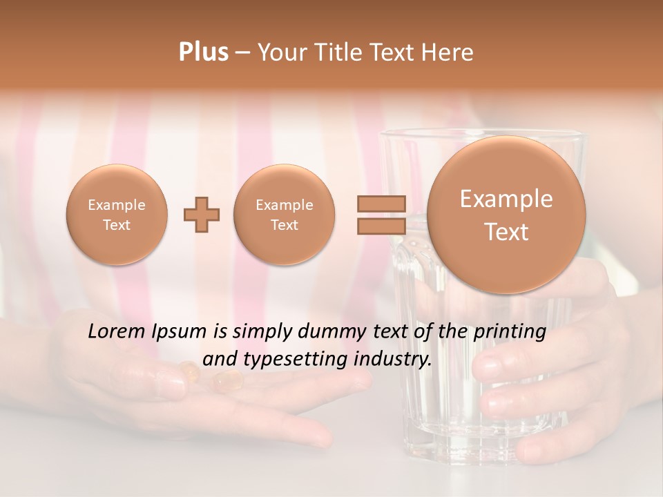 A Woman Taking Vitamin PowerPoint Template