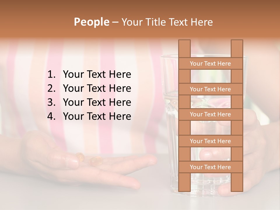 A Woman Taking Vitamin PowerPoint Template