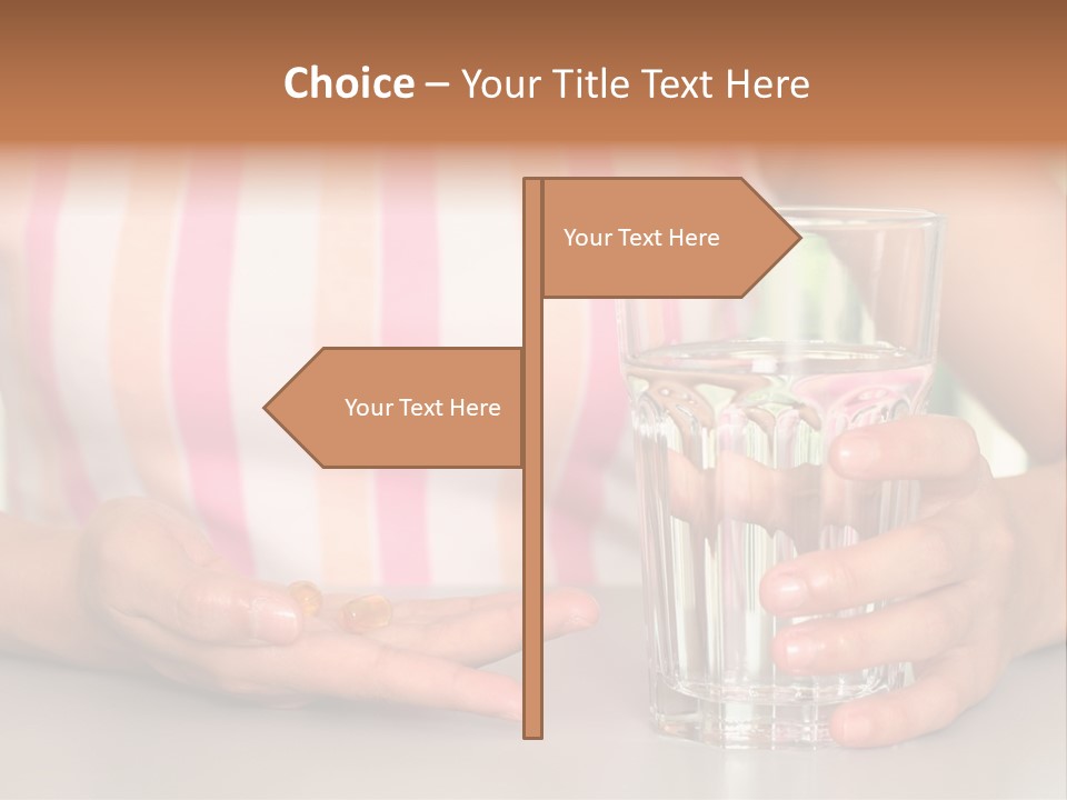 A Woman Taking Vitamin PowerPoint Template