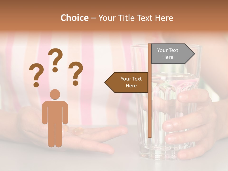 A Woman Taking Vitamin PowerPoint Template