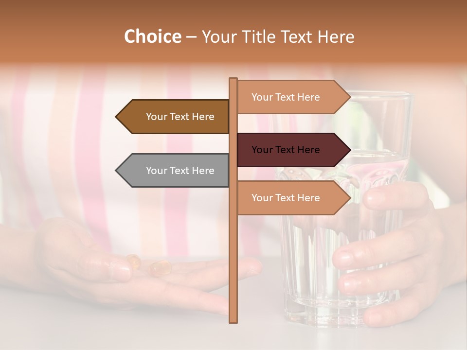 A Woman Taking Vitamin PowerPoint Template