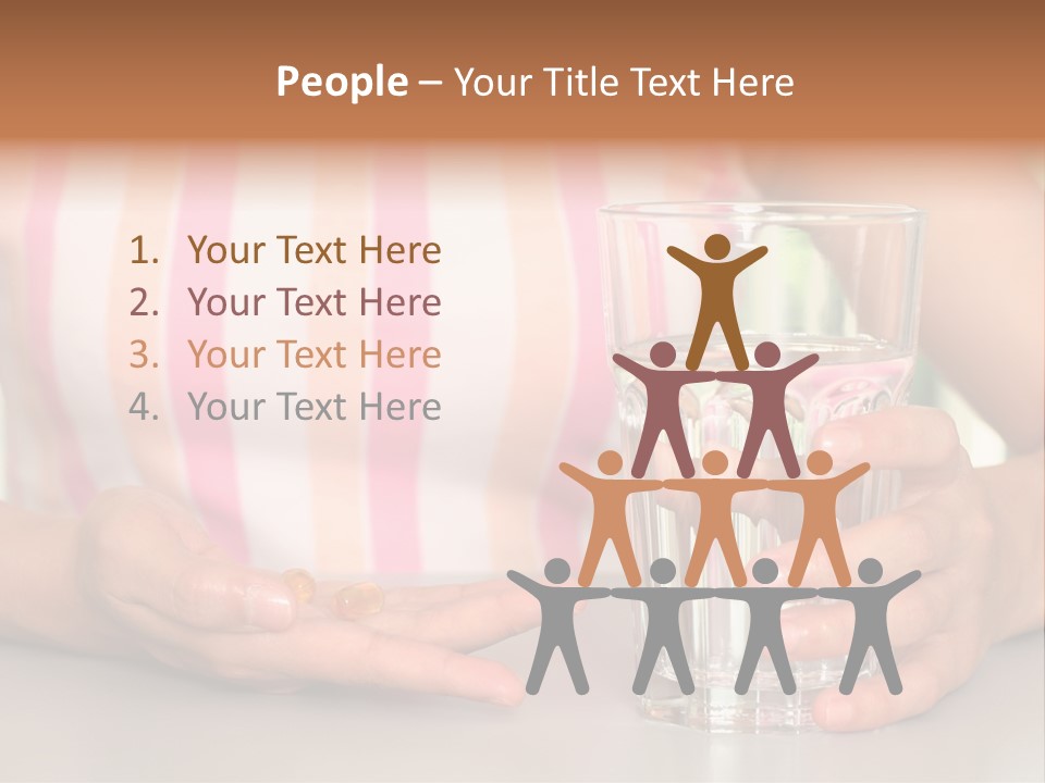 A Woman Taking Vitamin PowerPoint Template
