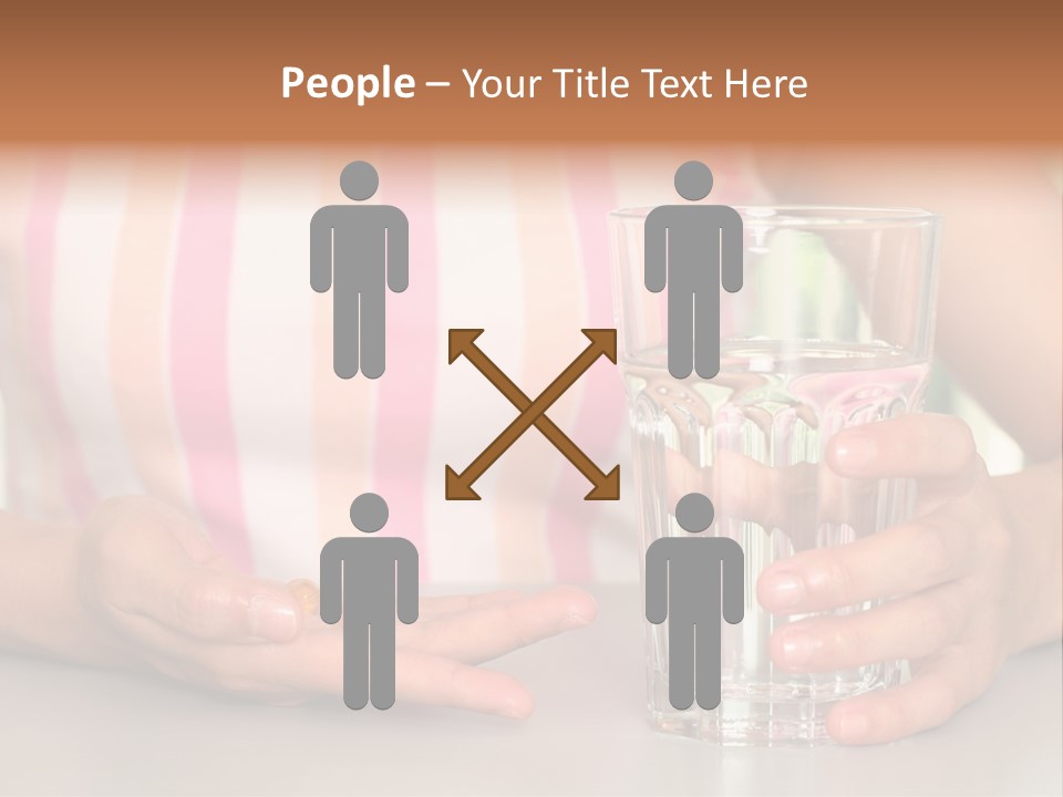 A Woman Taking Vitamin PowerPoint Template