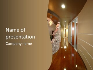 A Modern Office Hall In A New Building PowerPoint Template