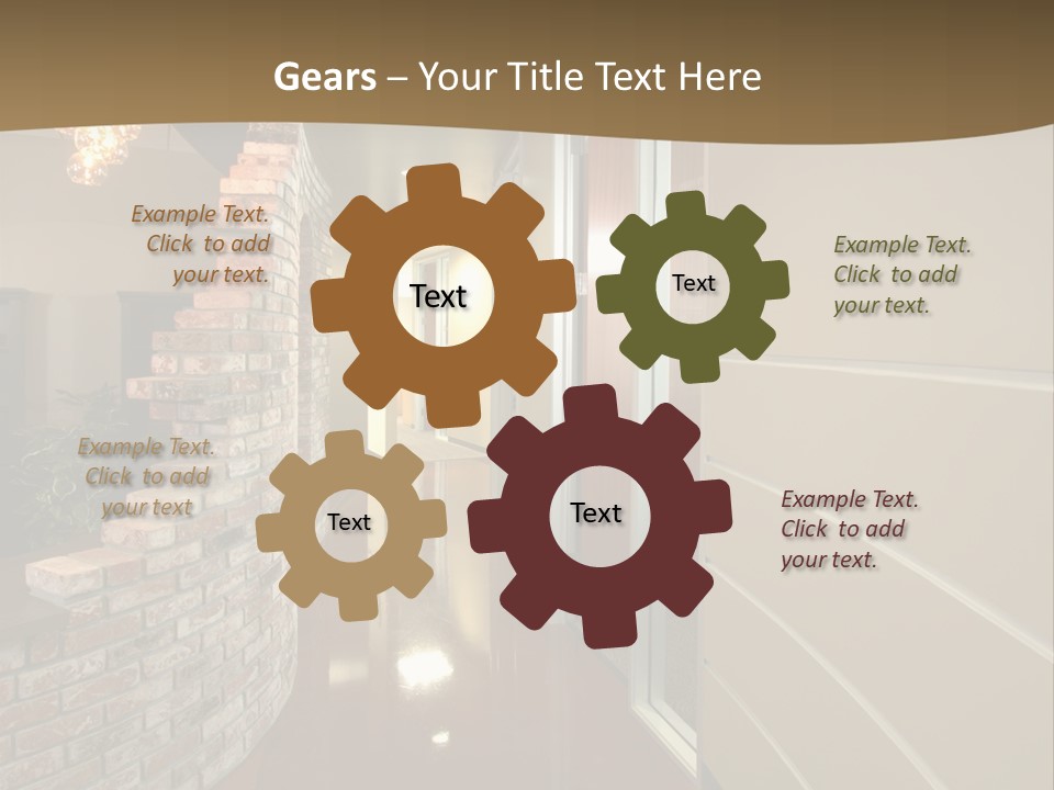 A Modern Office Hall In A New Building PowerPoint Template