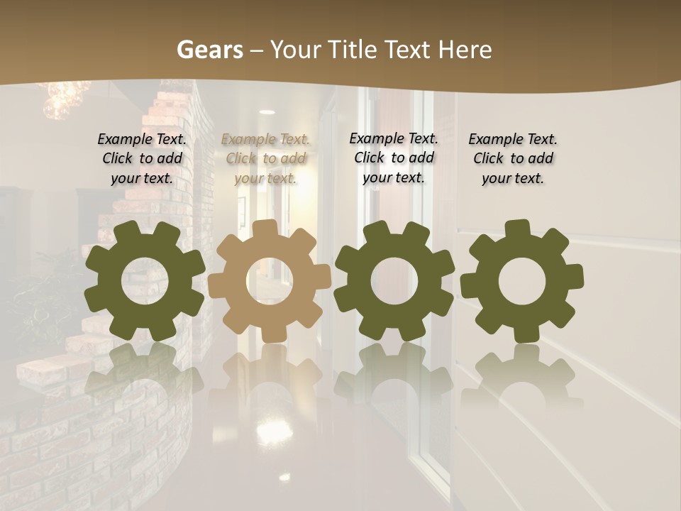 A Modern Office Hall In A New Building PowerPoint Template