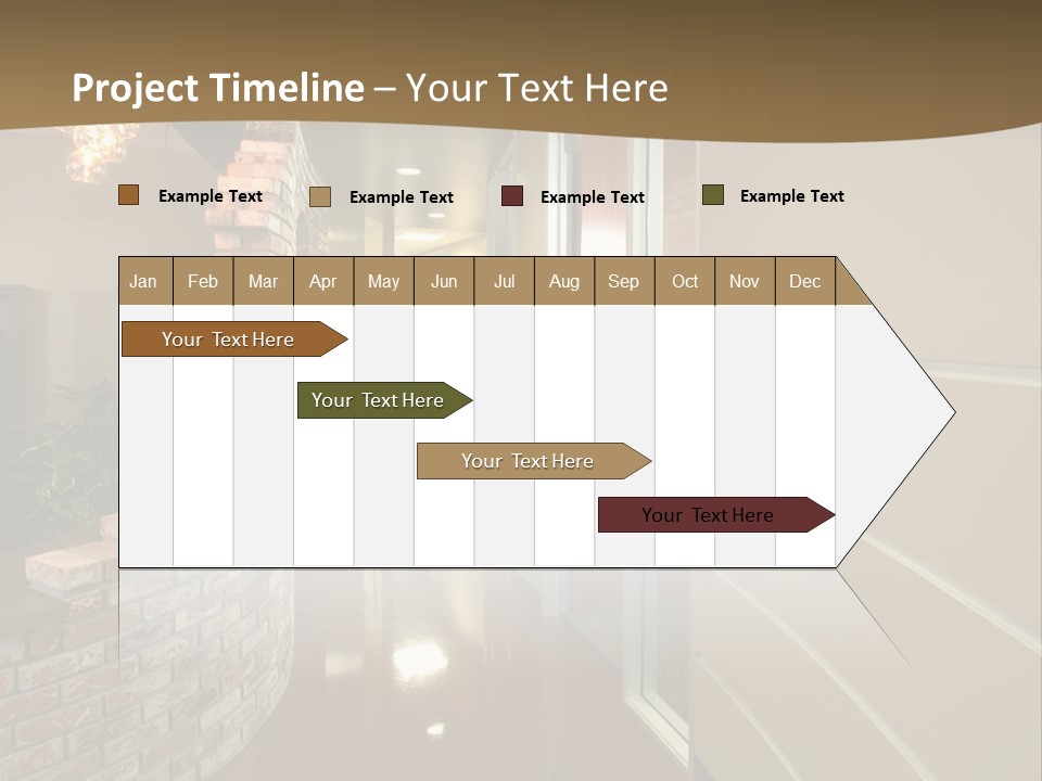 A Modern Office Hall In A New Building PowerPoint Template