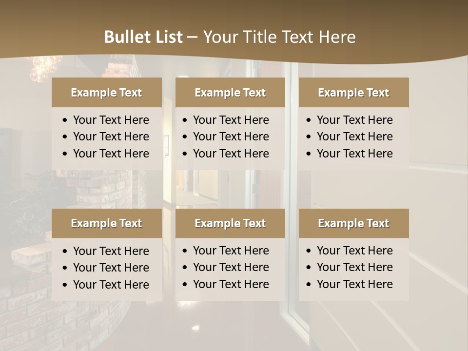 A Modern Office Hall In A New Building PowerPoint Template