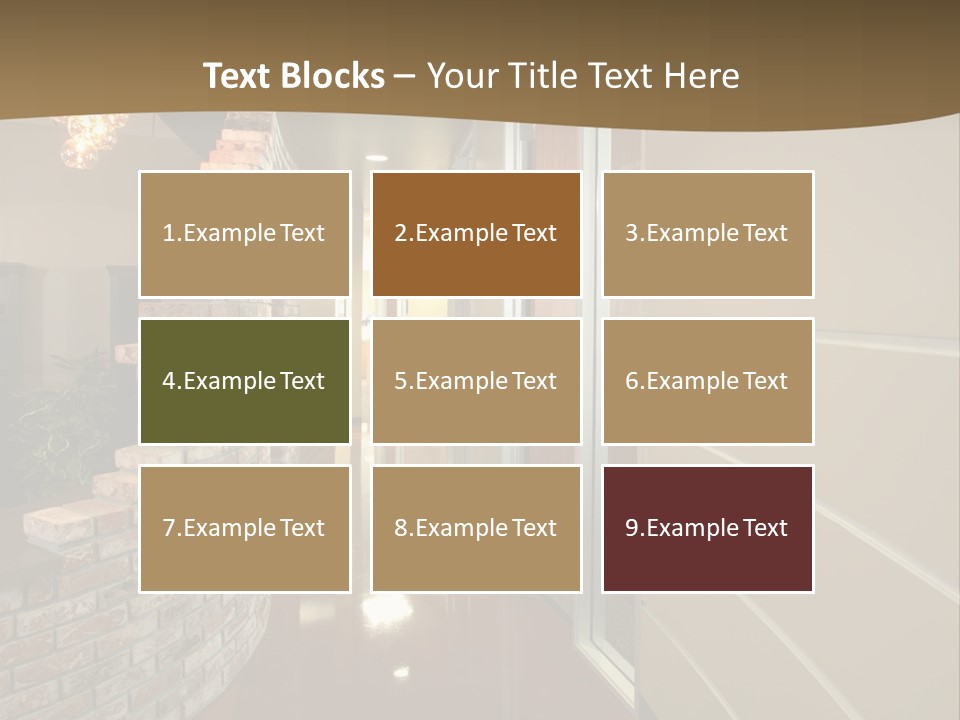 A Modern Office Hall In A New Building PowerPoint Template