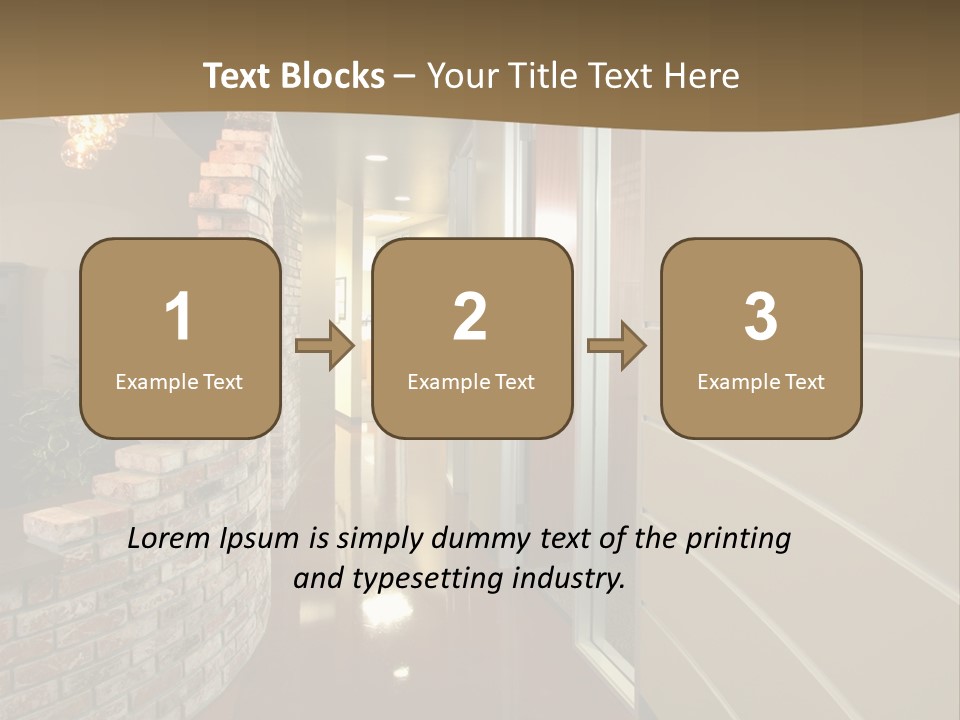 A Modern Office Hall In A New Building PowerPoint Template