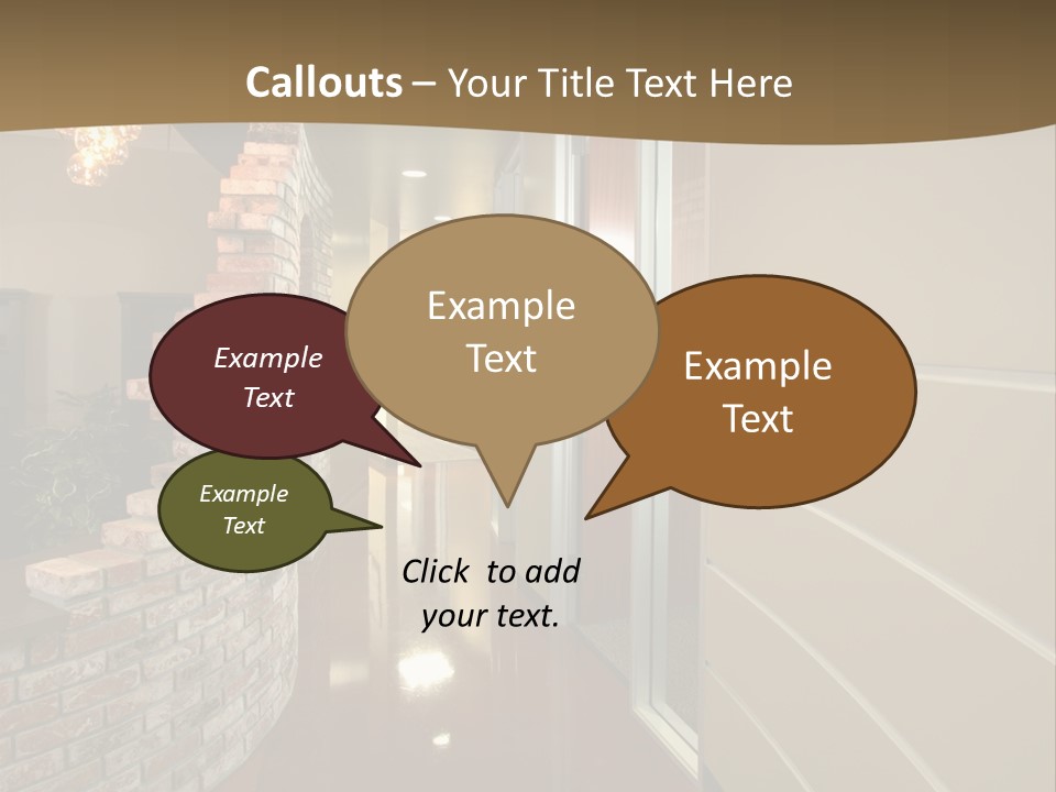 A Modern Office Hall In A New Building PowerPoint Template
