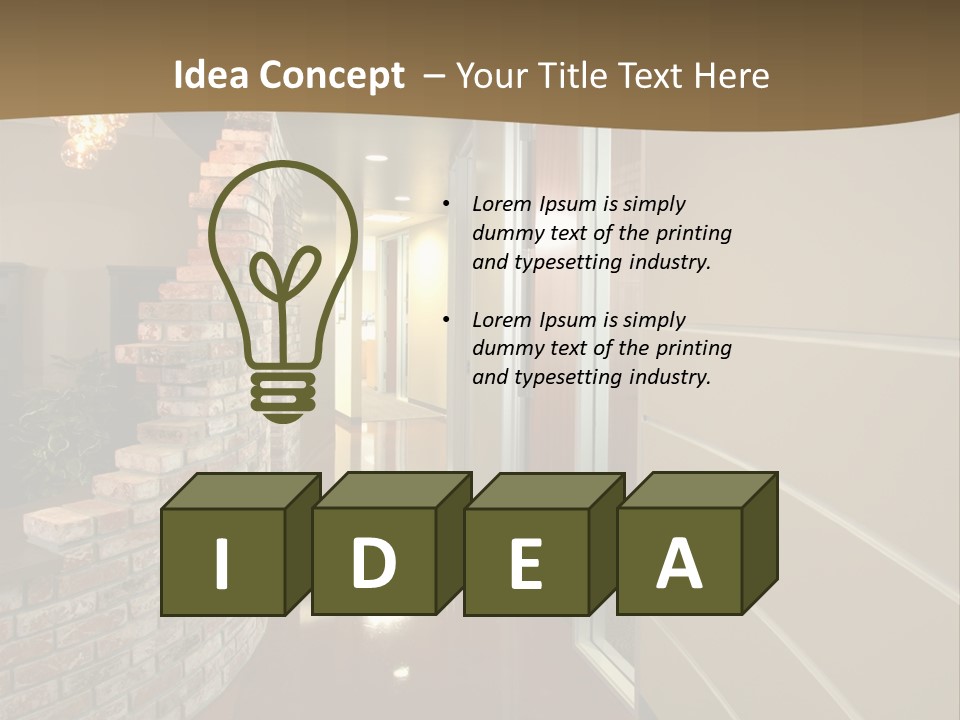 A Modern Office Hall In A New Building PowerPoint Template