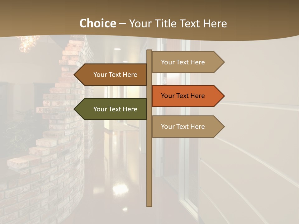 A Modern Office Hall In A New Building PowerPoint Template