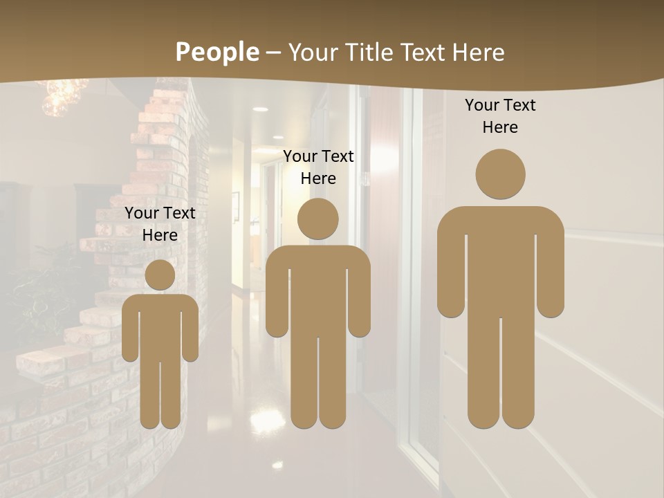 A Modern Office Hall In A New Building PowerPoint Template