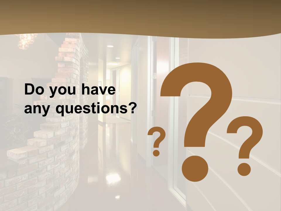 A Modern Office Hall In A New Building PowerPoint Template