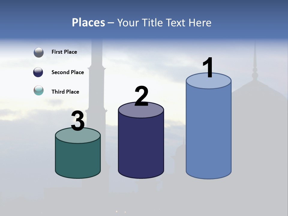 A Silhouette Of A Building With A Sky In The Background PowerPoint Template