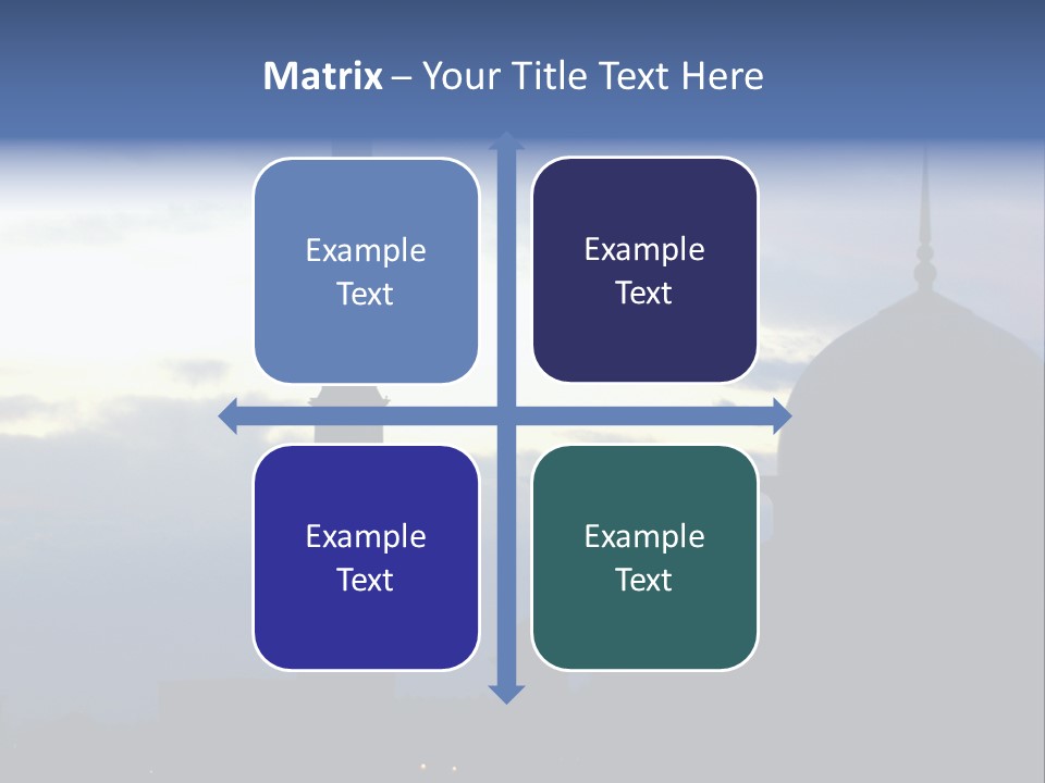A Silhouette Of A Building With A Sky In The Background PowerPoint Template