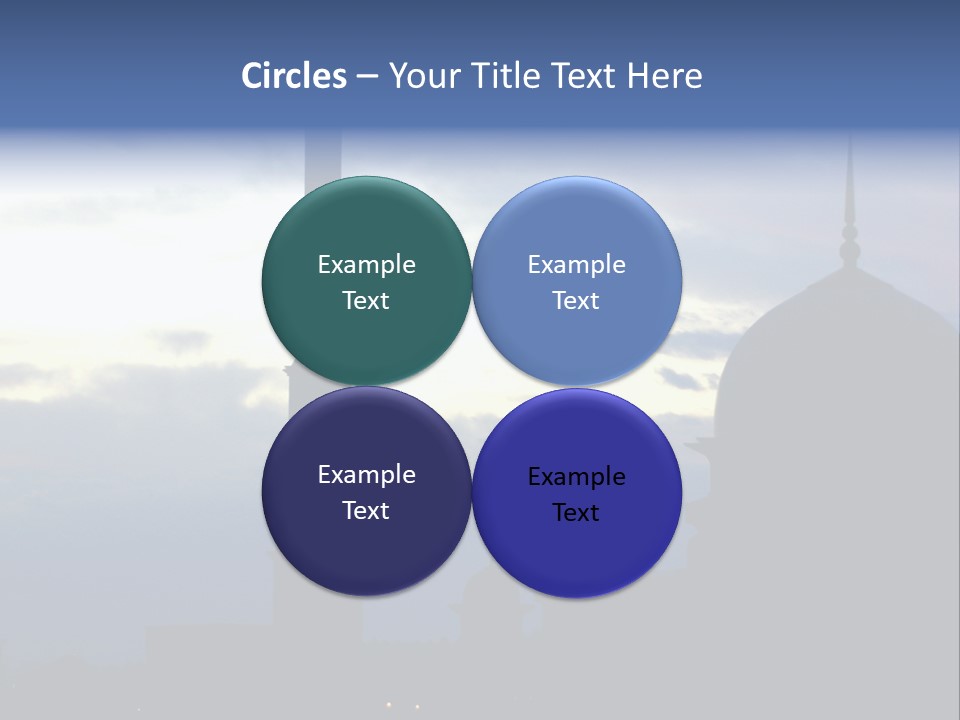 A Silhouette Of A Building With A Sky In The Background PowerPoint Template