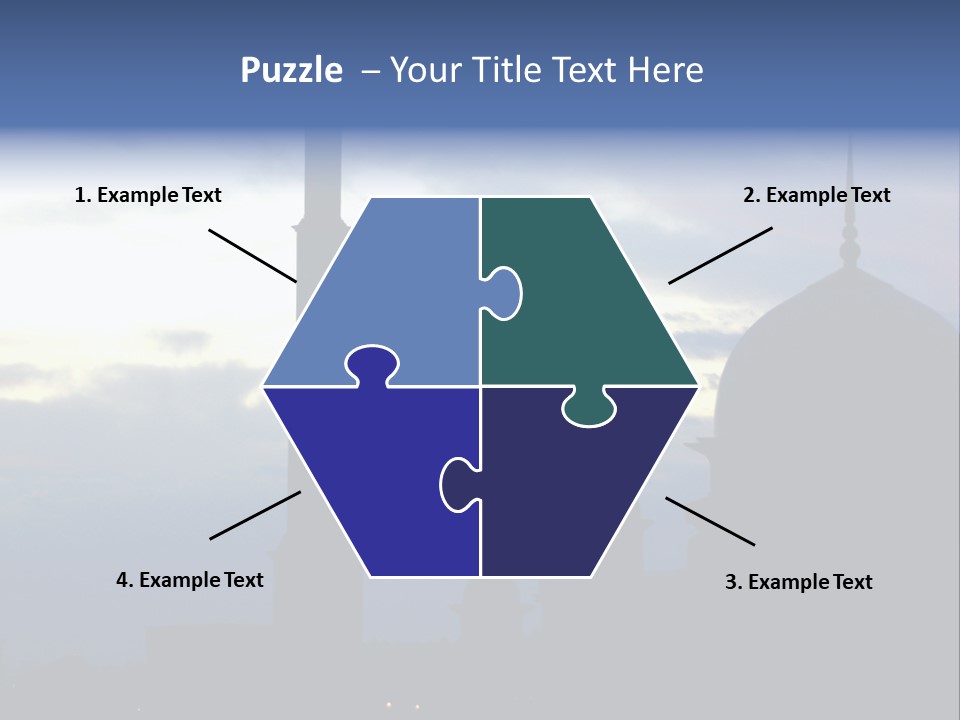 A Silhouette Of A Building With A Sky In The Background PowerPoint Template