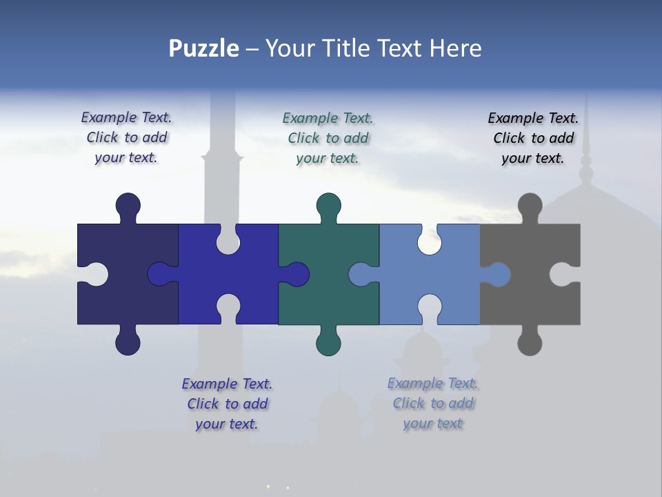 A Silhouette Of A Building With A Sky In The Background PowerPoint Template