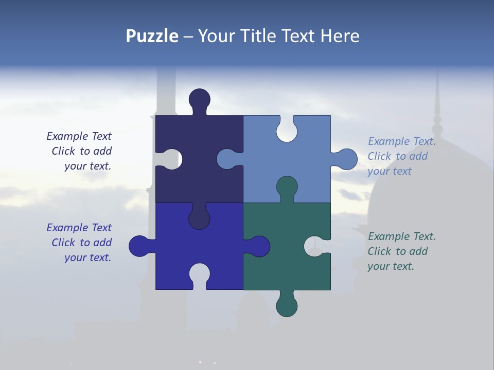 A Silhouette Of A Building With A Sky In The Background PowerPoint Template